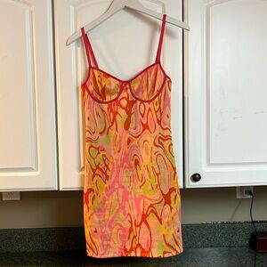 Zara sleeveless dress
Size: M
Color: orange multi